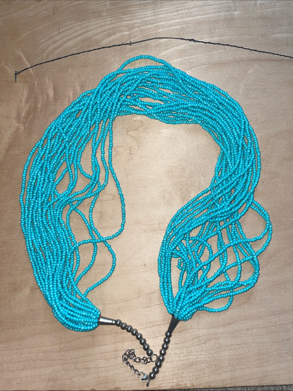 Turquoise Beaded Multi-Strand Necklace - Women Jewelry
